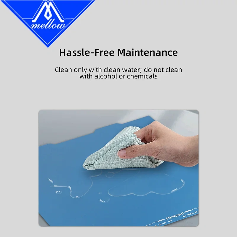Mellow MintPad Cool Plate Build Surface for Bambu Lab H2D H2S 3D Printer Low Temp Adhesion Dual-Sided Flexible Bed