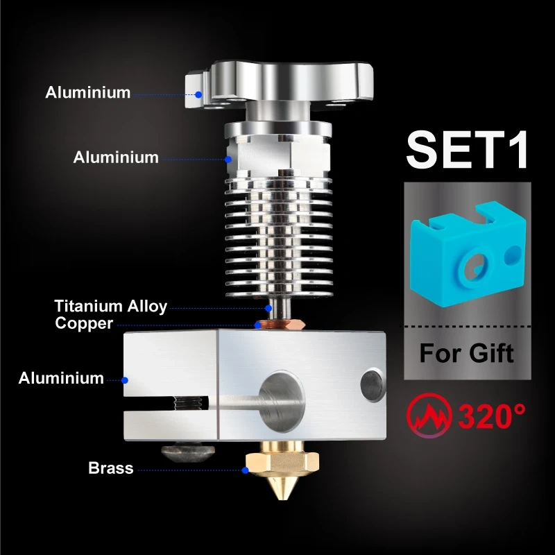 Mellow Lightweight Design All Metal NF-Smart-Dg V2.0 Upgrade Dragon Hotend 1.75mm Extruder Kit For Voron VzBoT 3D Printer Parts