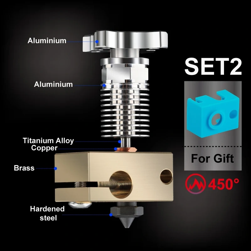 Mellow Lightweight Design All Metal NF-Smart-Dg V2.0 Upgrade Dragon Hotend 1.75mm Extruder Kit For Voron VzBoT 3D Printer Parts