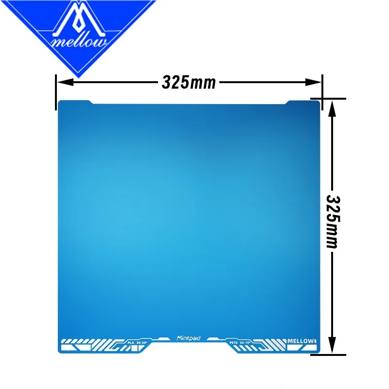Mellow MintPad Cool Plate Build Surface for Bambu Lab H2D H2S 3D Printer Low Temp Adhesion Dual-Sided Flexible Bed