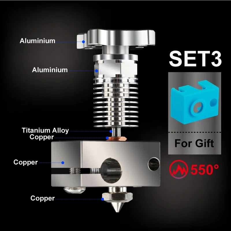 Mellow Lightweight Design All Metal NF-Smart-Dg V2.0 Upgrade Dragon Hotend 1.75mm Extruder Kit For Voron VzBoT 3D Printer Parts