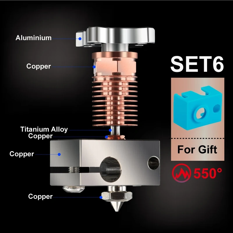 Mellow Lightweight Design All Metal NF-Smart-Dg V2.0 Upgrade Dragon Hotend 1.75mm Extruder Kit For Voron VzBoT 3D Printer Parts