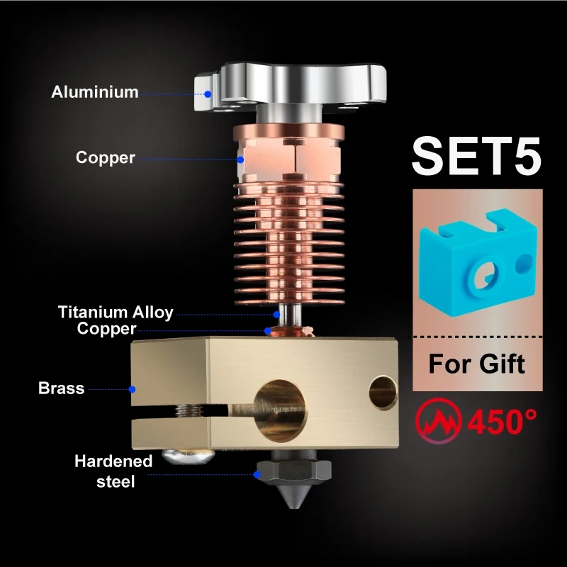 Mellow Lightweight Design All Metal NF-Smart-Dg V2.0 Upgrade Dragon Hotend 1.75mm Extruder Kit For Voron VzBoT 3D Printer Parts
