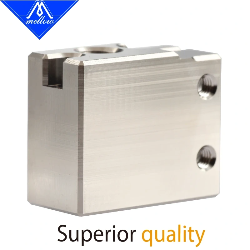Mellow Top NF-V6 PT100 Volcano Plated Copper Heat Block For Volcano Hotend 3D Printer For DDG Extruder Heated Block