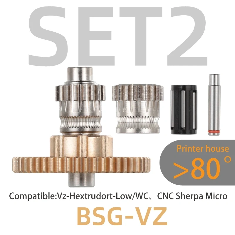 Mellow Hardened Steel Straight Gear Kit For Vz-Hextrudort-Low /Plus/CNC Sherpa Micro Extruder DIY 3D Printer Parts VzBoT Voron