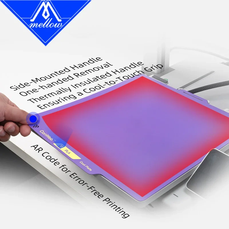 Mellow Pheatus 256*256 mm Conweb™ Cool Plate Mastery in Filaments For Bambulab X1/P1/A1 3D Printer Parts