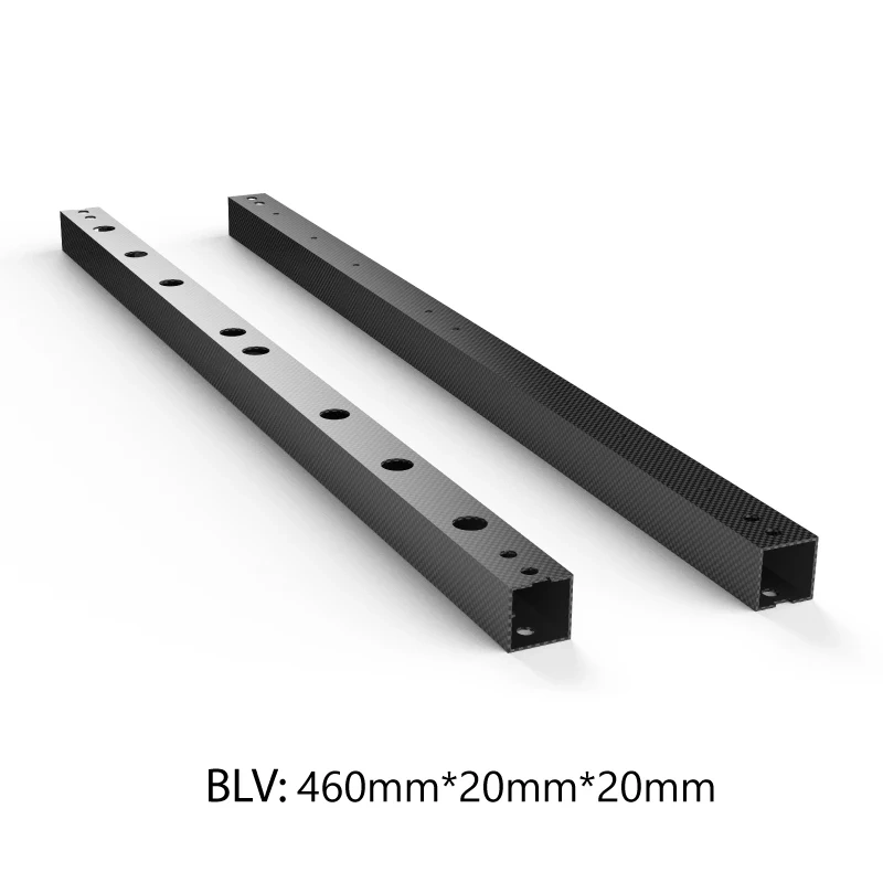 Mellow 1Pcs CNC BLV-CF-Tube Drilling Carbon Fiber Roll Wrapped Twill Square Tube For BLV MGN Cube 3D Printer