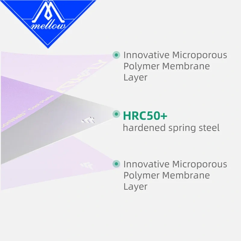 Mellow Pheatus 256*256 mm Conweb™ Cool Plate Mastery in Filaments For Bambulab X1/P1/A1 3D Printer Parts