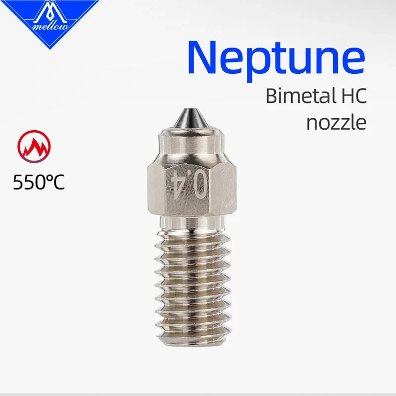 Mellow NF DLC for Neptune4 3D printer nozzle Bimetallic Copper&Hardened Steel durability High quality nozzle