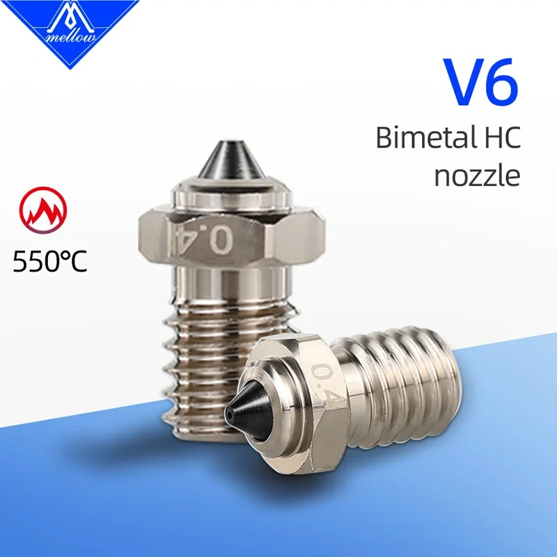 Mellow NF V6 nozzle Bimetallic Copper&Hardened steel  3D printer parts DLC nozzles 3d prints