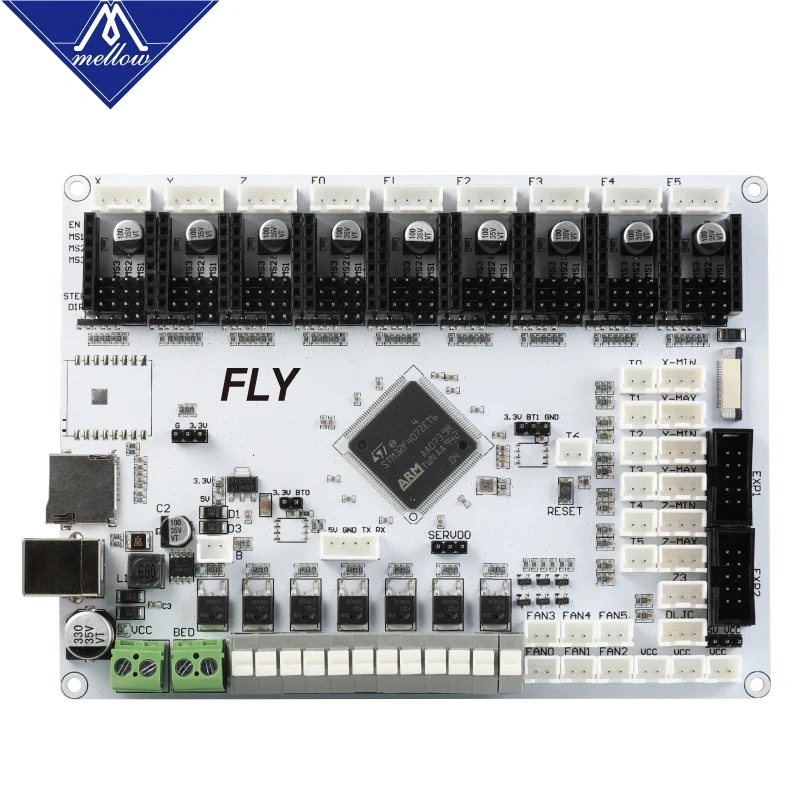 Mellow FLY 9 Motor Drives Marlin / Klipper 32-bit ARM For TMC2209 Motherboard With 6 Extruder Voron 3D printer board