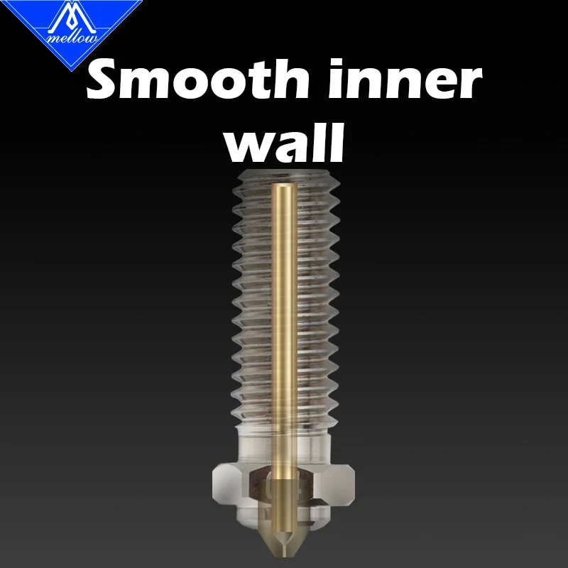 Newest Mellow Gold DLC Hardened Steel & Copper Wear Resistant Bimetal GHC V6 Nozzle For V6 / Volcano Hotend DIY 3D Printer