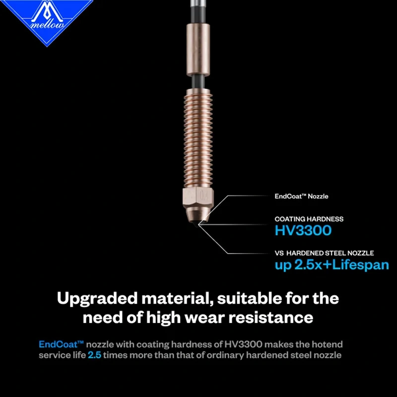 Mellow Phaetus EndCoat™ / Silicon Carbide Nozzle High Flow Durable Upgraded For Creality K1C/K1MAX/Ender-3 V3/Ender-3 V3 Plus