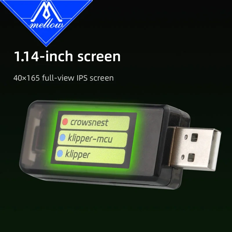 Mellow Fly U-IP Module For Quickly Check The IP Address of A Klipper 3D Printer Tool A Versatile Status Monitoring Module