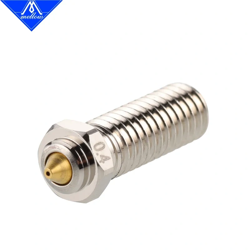 Newest Mellow Gold DLC Hardened Steel & Copper Wear Resistant Bimetal GHC V6 Nozzle For V6 / Volcano Hotend DIY 3D Printer
