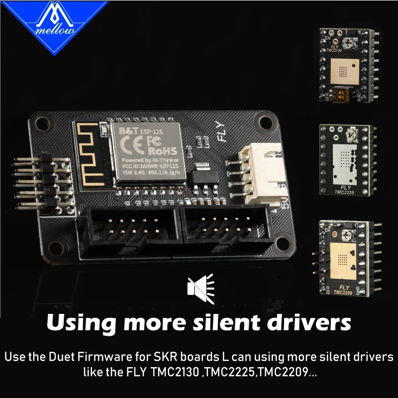 2021 Mellow FLY-F407ZG + Wifi 9 Motor Drives Reprap 32-Bit For TMC2225 TMC2209 Motherboard With 6 Extruder 3D Printer  Voron