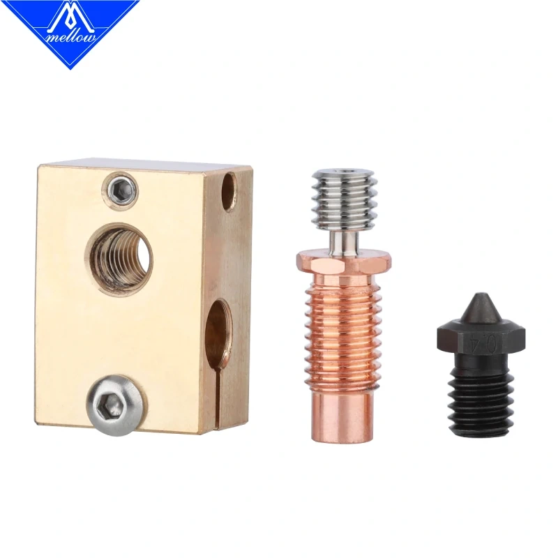 Mellow Heater Block + V6 Nozzle + V6-Crazy Bimetal Heat Break for 3D printer For  J-Head HOTEND High Quality 3D Printer
