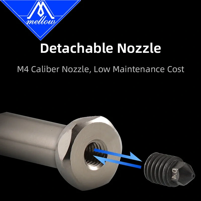 Mellow Bi-metal Nozzle Upgrade Kit for Anycubic Kobra 3 Max Hotend High Flow Copper + Hardened Steel Nozzle Heater Accessories