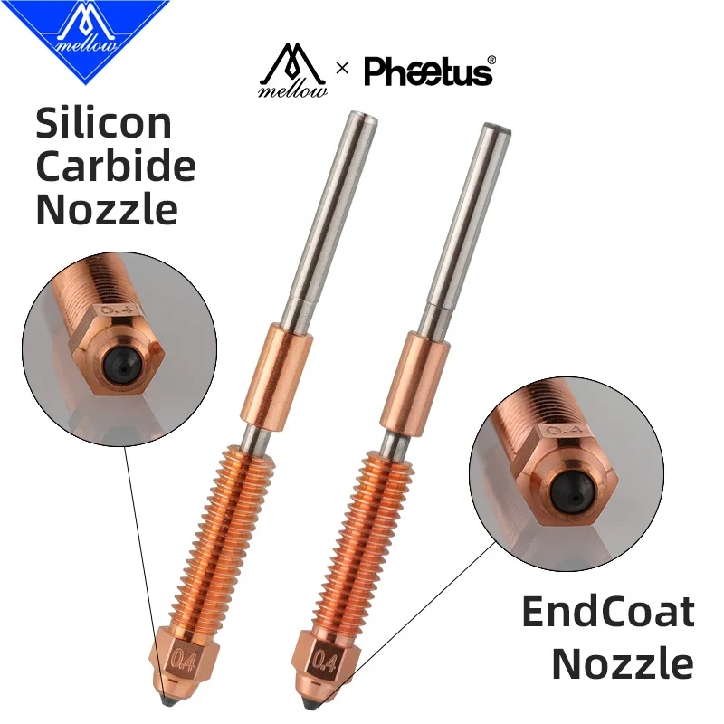 Mellow Phaetus EndCoat™ / Silicon Carbide Nozzle High Flow Durable Upgraded For Creality K1C/K1MAX/Ender-3 V3/Ender-3 V3 Plus