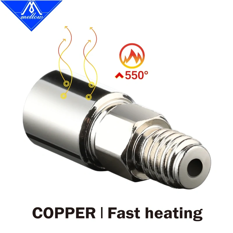 Mellow V6 Pro Adapter To Increase Super Flow Of V6 / RapidoHot End For High-speed 3D Printing And Adapt To Nozzles