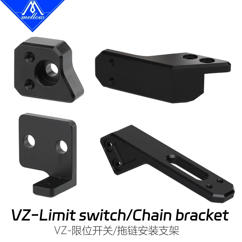Mellow Upgrade Vzbot 3D Printer With CNC Aluminum Limit Switch And Drag Chain Brackets For Y and Z Axis Parts