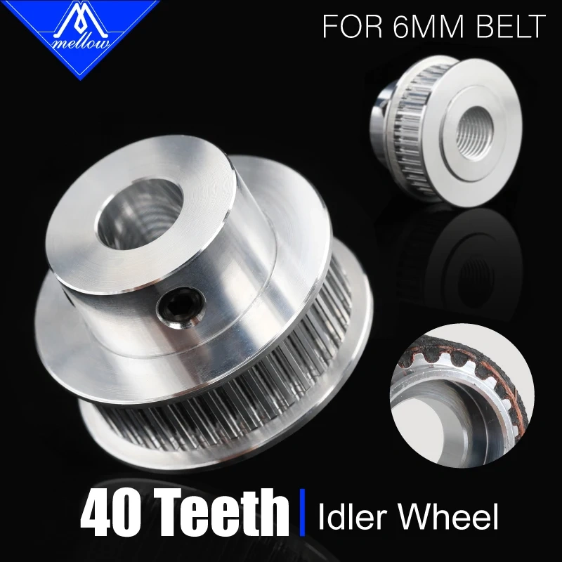 Mellow M10 40 Tooth 2GT Timing Pulley Bore 8mm & M10 Thread For 3D Printer Width 6mm GT2 Gates Timing Belt Sfu1204 Ball Screw