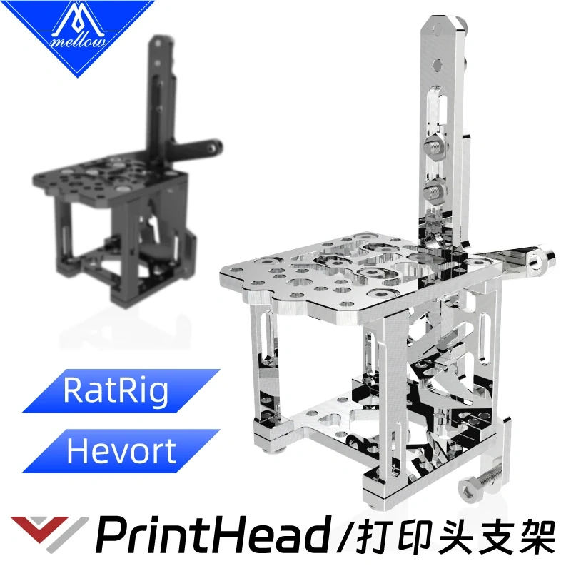 Mellow CNC Aluminium RatRig and Hevort Printhead Bracket mgn9 For Goliath Crazy Dragon Hotend VZ Extruder Sherpa Mini 3D Printer