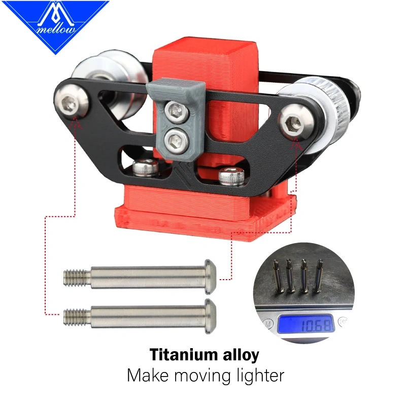 Mellow CNC VzBoT Vz235 235 3D Printer Aluminum AWD Motor Mount And Y-axis Gantry Screws Pack Includes Titanium Bolts