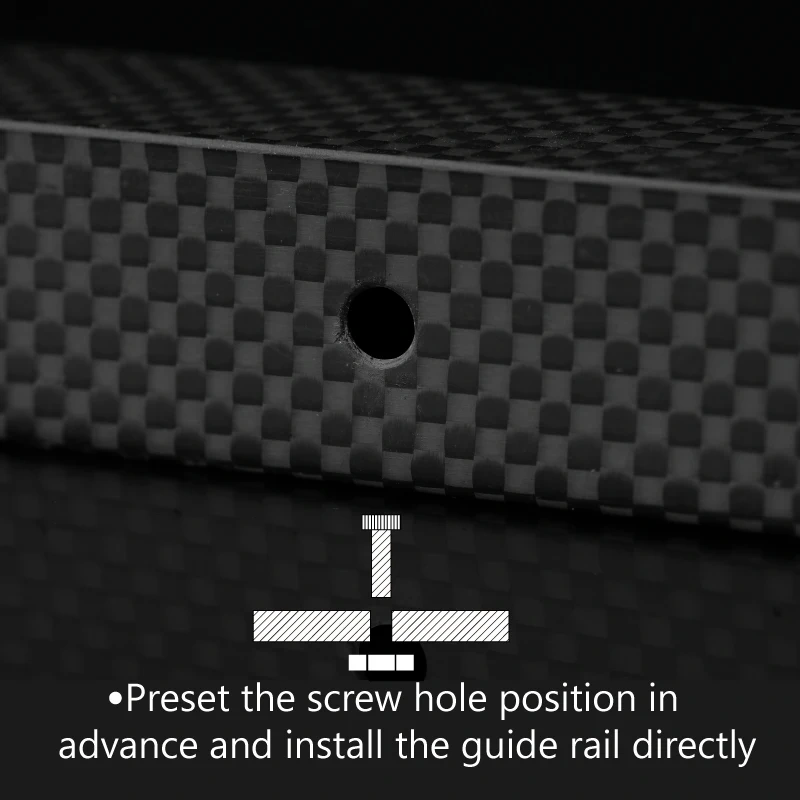 Mellow Carbon Fiber Roll-Wrapped Twill Square TubeFor Lightweight Voron V0.1/V0.2 3D Printer - 1Pcs Voron0-CF-Tube Drilling