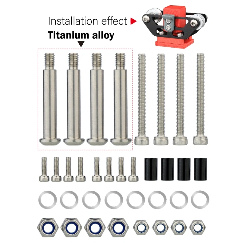 Mellow CNC VzBoT 330 AWD 3D Printer Aluminum AWD Motor Mount And Y-axis Gantry Screws Pack Includes Titanium Bolts