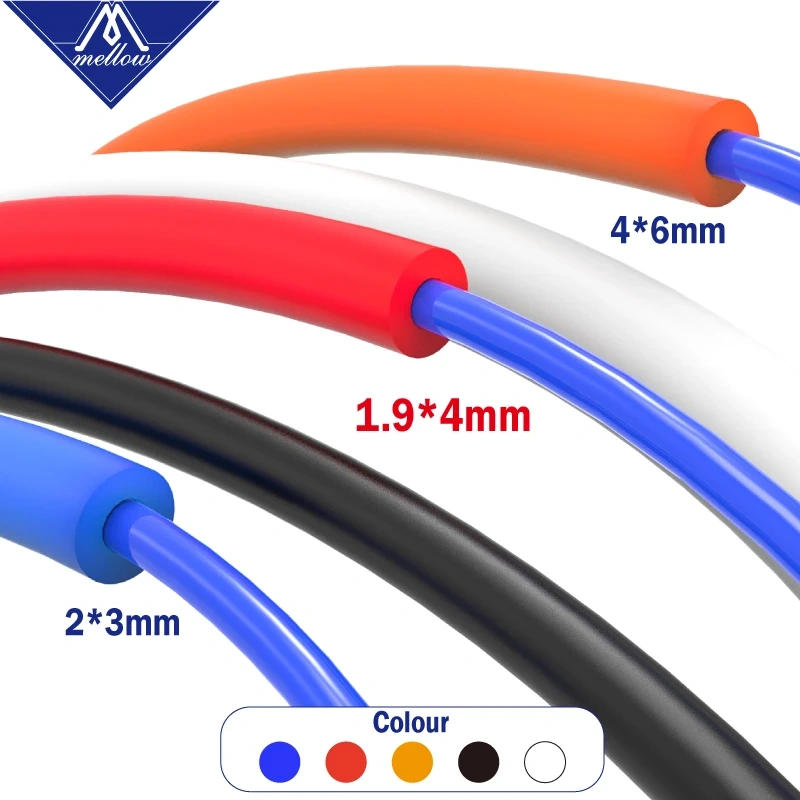Mellow PTFE Tube Teflonto For 1.75mm/3.0mm TL-Feeder Ender 3 Prusa I3 Voron Vzbot Bowden Hotend Extruder 3D Printer Parts