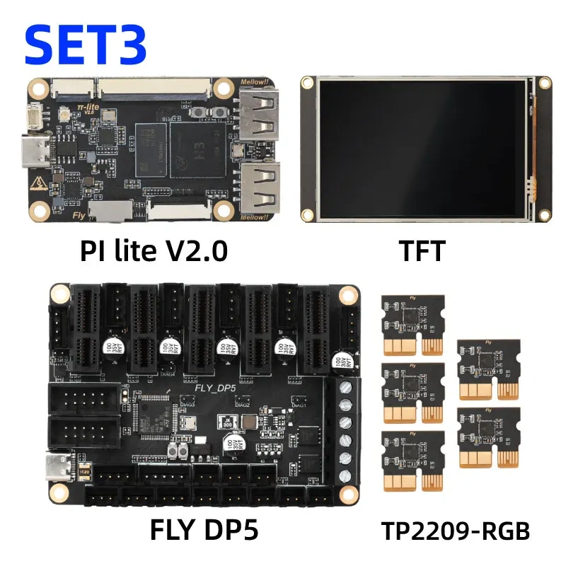 Mellow Fly-DP5 Control Board 32-bit ARM Chip, PCIe,RGB Driver,CAN Bus,DIAG Homing, and Klipper Support For DIY 3D Printer Parts