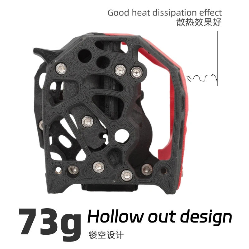 Mellow Hollow Voron 2.4 / Trident Cw2 Extruder Bracket Printed With ABS Carbon Fiber And Quenched To Withstand High Temperatures