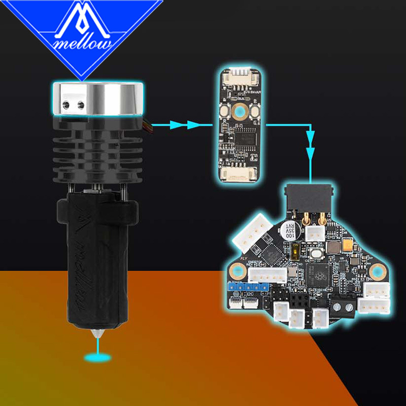 Mellow HeatCore 4 UHF ALPS Lite Hotend Smart Leveling Nozzle Probe For Voron Blv Vzbot Hevort DIY 3D Printer High Flow And High Speed