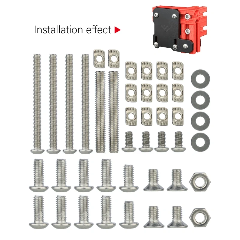 Mellow CNC VzBoT 330 AWD 3D Printer Aluminum AWD Motor Mount And Y-axis Gantry Screws Pack Includes Titanium Bolts