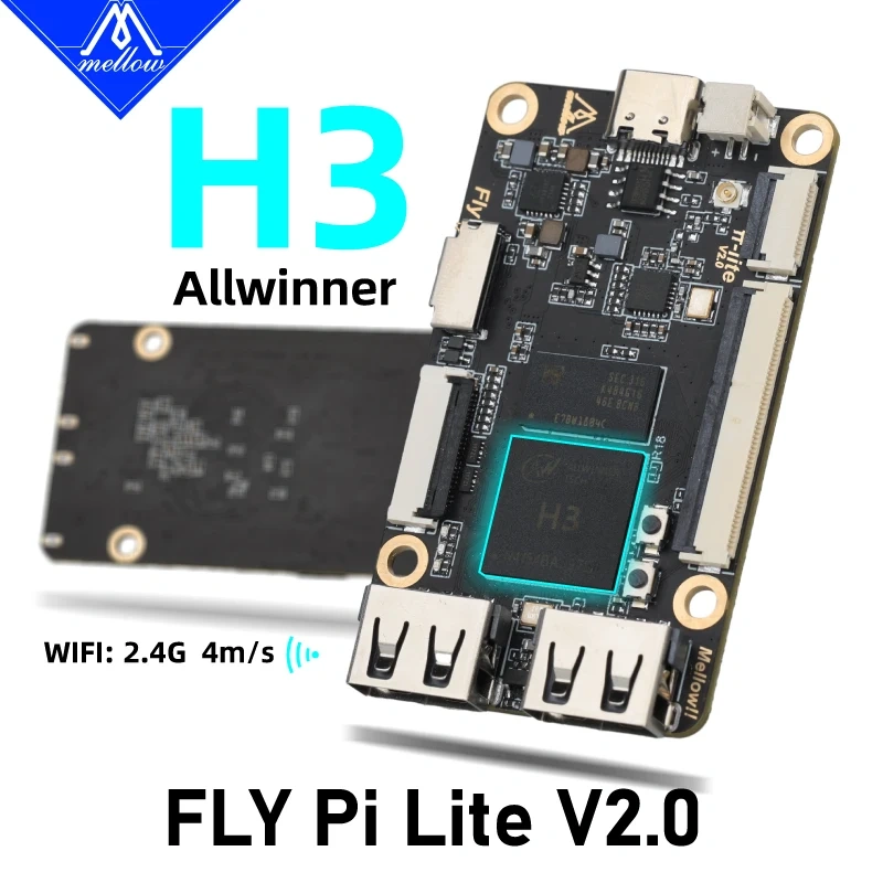 Mellow Fly Pi Lite V2.1 Board Replaces Raspberry Pi PC With Klipper Firmware For Ender 3 Voron Vzbot V-core3 3D Printer Parts