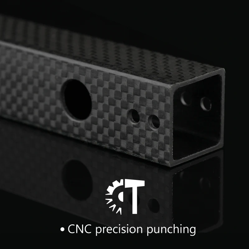 Mellow Carbon Fiber Roll-Wrapped Twill Square TubeFor Lightweight Voron V0.1/V0.2 3D Printer - 1Pcs Voron0-CF-Tube Drilling