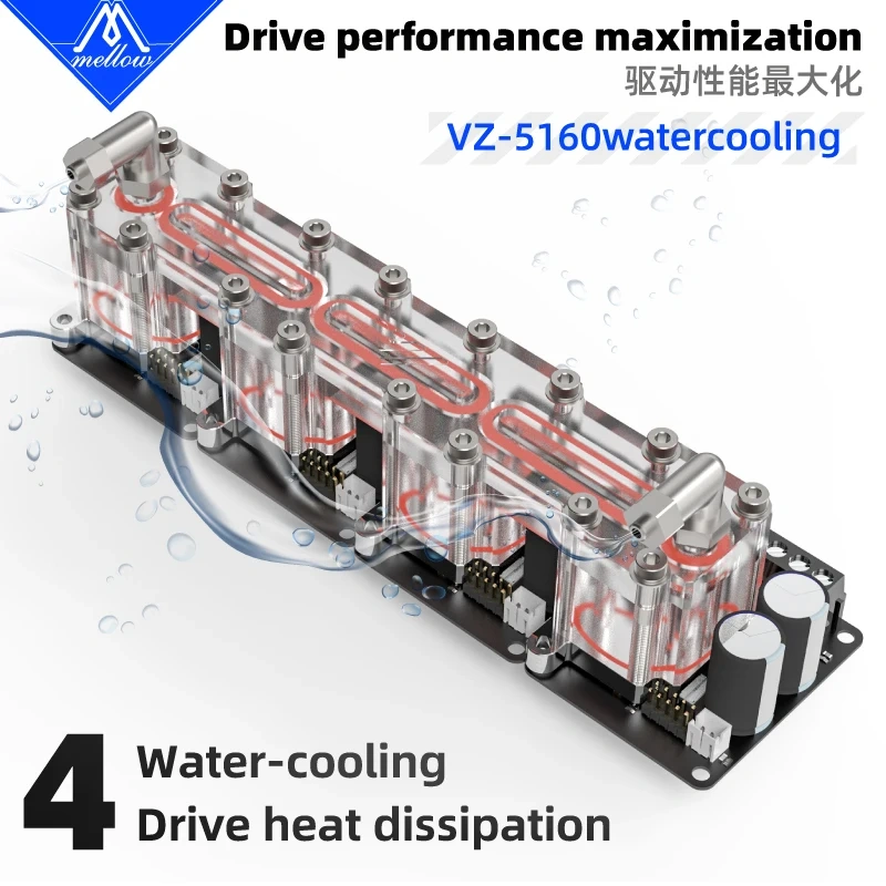 Mellow VZ 5160 watercooling To Solve Overheating Of Tmc5160 Driver Mos For Super 3D Printer VzboT Voron Hevort NEMA 17 NEMA 23