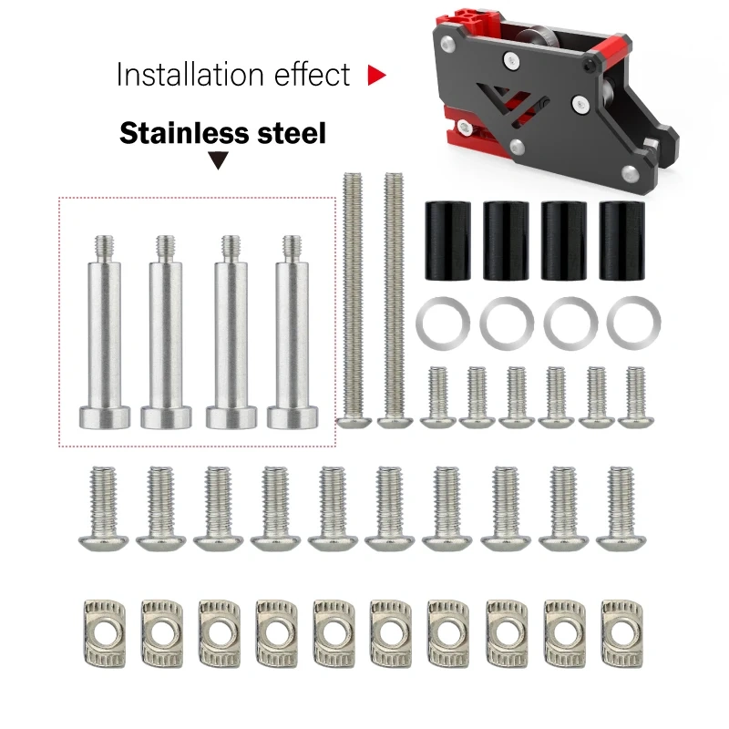 Mellow CNC VzBoT 330 AWD 3D Printer Aluminum AWD Motor Mount And Y-axis Gantry Screws Pack Includes Titanium Bolts