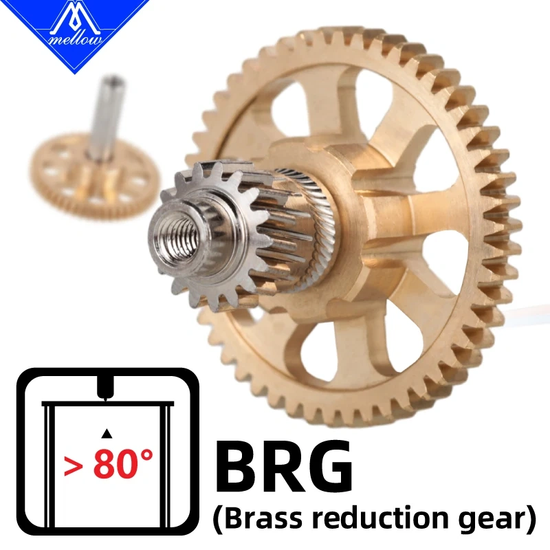 Mellow Brass BRG Gear Kit For Vz-Hextrudort-Low DDG NF Sunrise / Voron Cw1 Cw2 Sherpa Mini Micro Extruder DIY 3D Printer Parts