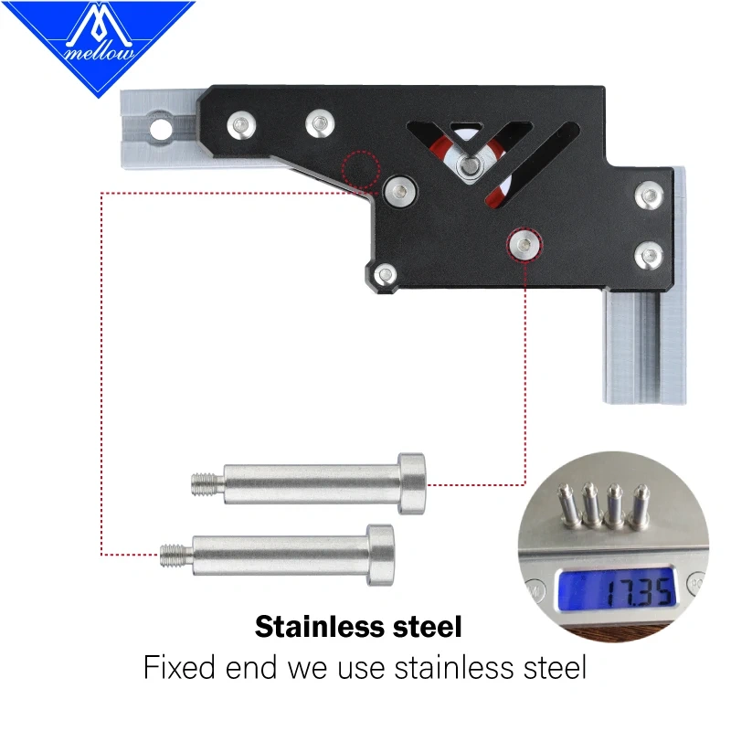 Mellow CNC VzBoT Vz235 235 3D Printer Aluminum AWD Motor Mount And Y-axis Gantry Screws Pack Includes Titanium Bolts