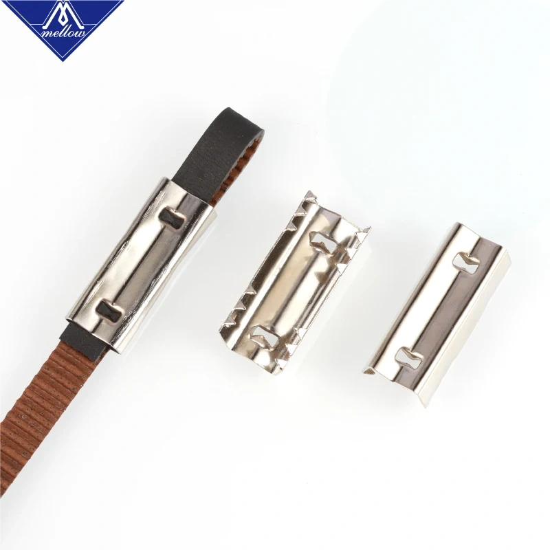 Mellow 10pcs 3D Printer Parts GT2 Open Belt Clip Open-end Timing Belts Openbuilds Belt clamp Crimp Style