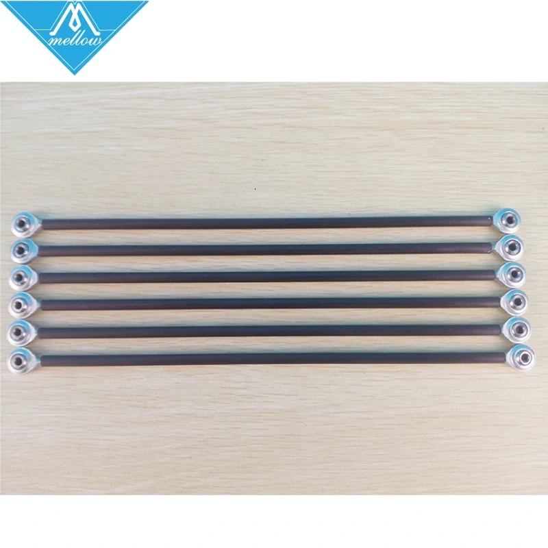 6PCS 3D Printer Accessories Delta Kossel 5*3mm 6*4mm 220 240 300 400mm Fiber Carbon Push Rod Parallel Arm Suitable for Mini 5347