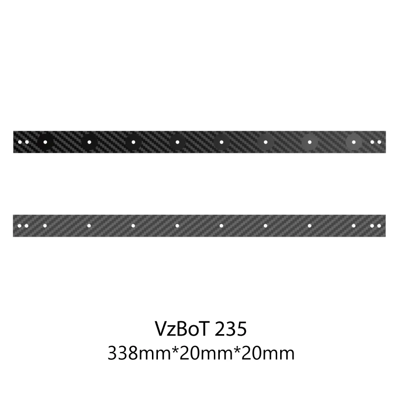 Mellow 1Pcs High Speed Vz235 CNC CF-Tube Drilling Carbon Fiber Square Tube For Ultra-High-Speed 3D Printer VzBoT 235 X Axis
