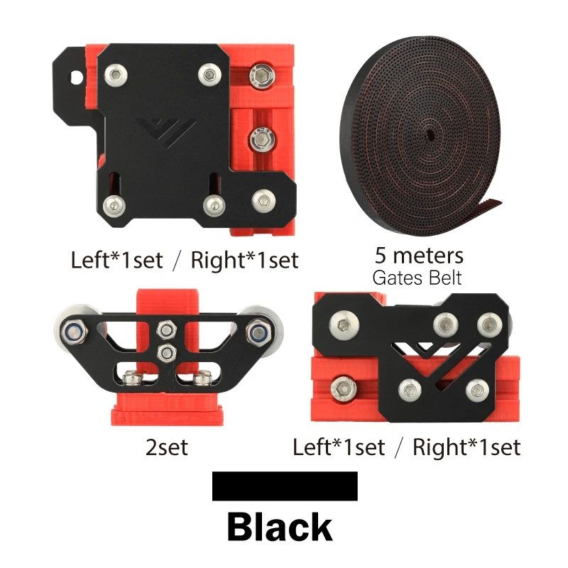 Mellow Pre-Assembled CNC VzBoT 330  Aluminum XY Mount Kit 5M Gates Belt Titanium Idler Screws For Ultra High Speed 3D Printer
