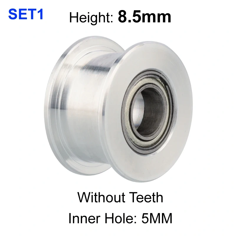 Mellow 1Pcs 20T 8.5MM Height GT2 Idler 20 Tooth Wheel Bore 5mm For High Matching Low Vibration Gates 6MM 2GT Timing Belt