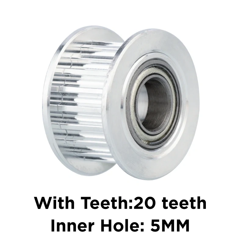 Mellow 1Set Aluminium GT2 Idler With 5M 2GT Gates 6MM Belt Kit 20 Tooth Timing Pulley Wheel Bore 5mm For 2GT 3D Printer VzBoT