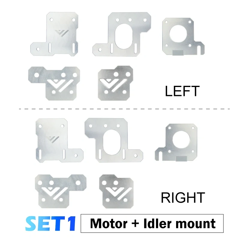 Mellow High-Precision CNC VzBoT Aluminum Idler Mount And Motor Mount  For Ultra-High-Speed 3D Printer VzBoT(Screws Not Include)