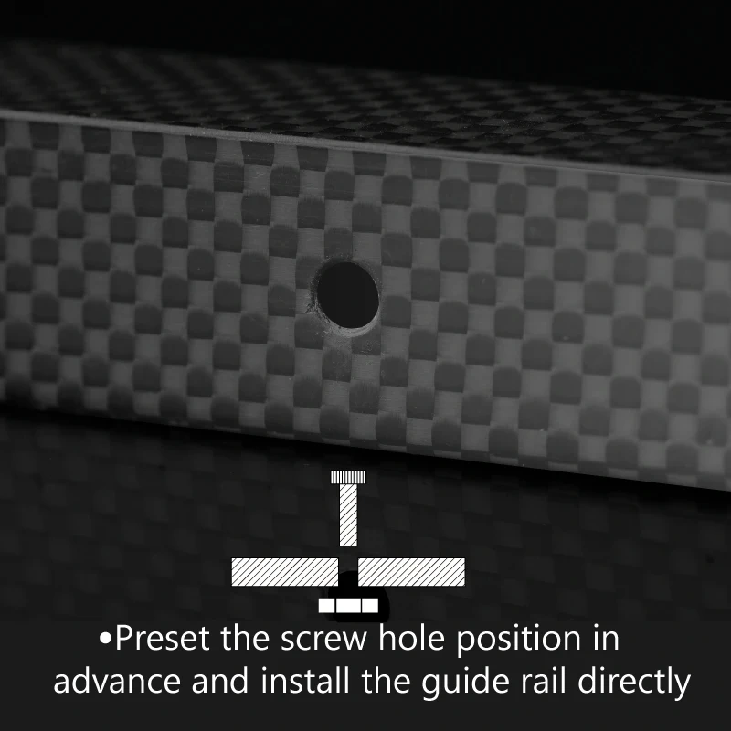 Mellow 1Pcs High Speed Vz235 CNC CF-Tube Drilling Carbon Fiber Square Tube For Ultra-High-Speed 3D Printer VzBoT 235 X Axis