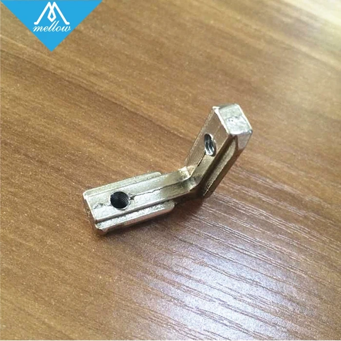 20pcs T Slot L-Shape 2020 Aluminum Profile Interior Corner Connector Joint Bracket for 2020 Alu-profile 3D printer (with screws)